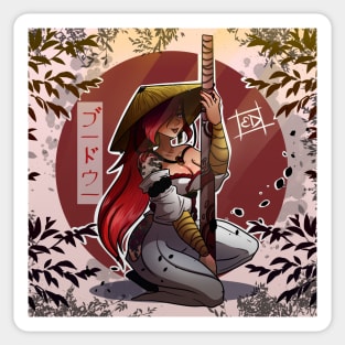 Samurai Girl Sticker